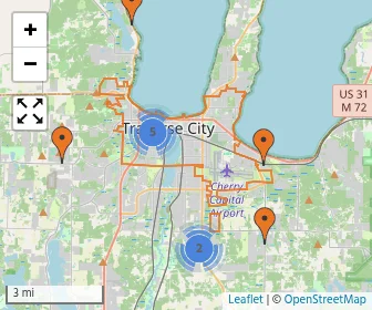 Area schools map